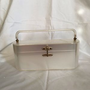 🔥💰Charles S Kahn Miami FL Vtg 1950s Lucite purse